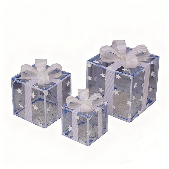 Christmas Gift Box Folding Three Piece Decorative Props