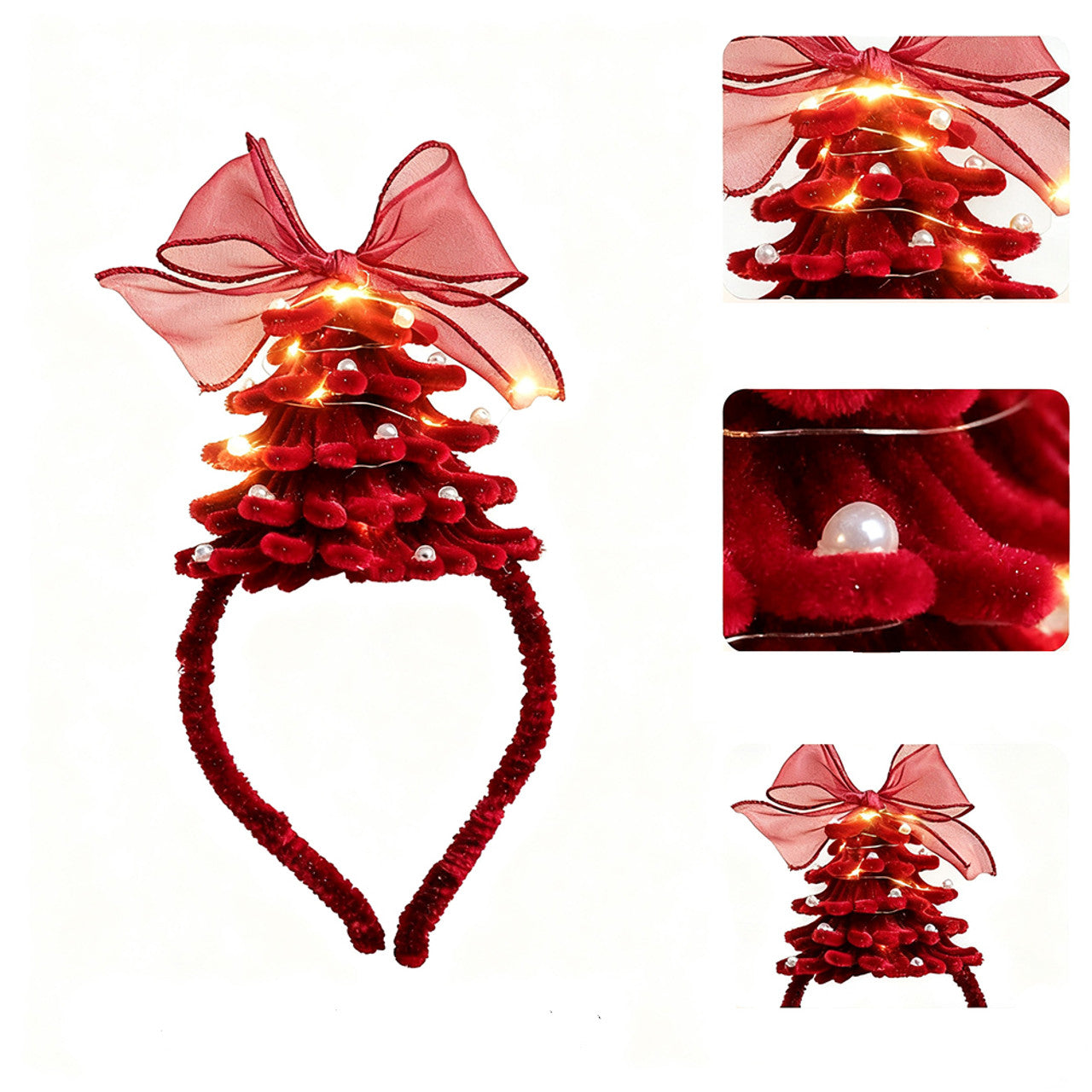 Christmas Tree Headband Christmas Headdress Luminous