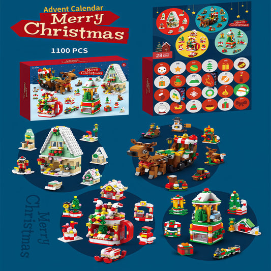 24 Grid DIY Building Block Christmas Calendar Box Countdown