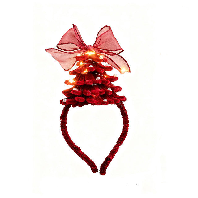 Christmas Tree Headband Christmas Headdress Luminous