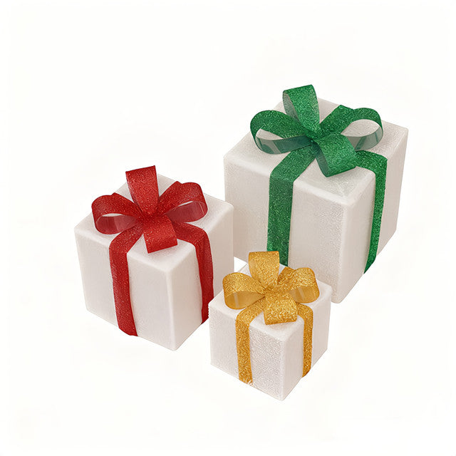 Christmas Gift Box Folding Three Piece Decorative Props
