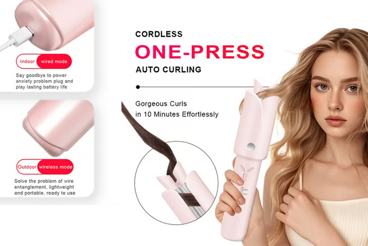 32mm Automatic Ceramic-Coated Hair Curling Iron