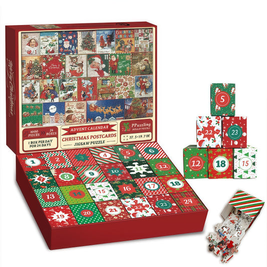 Christmas Countdown Puzzles 1000pcs Christmas Countdown Puzzle Box