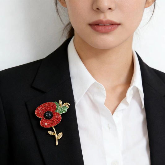 Scarlet Remembrance Bloom Brooch 9771