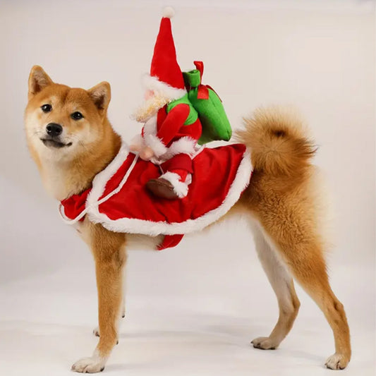 Santa Dog Costume – Funny Christmas Pet Outfit
