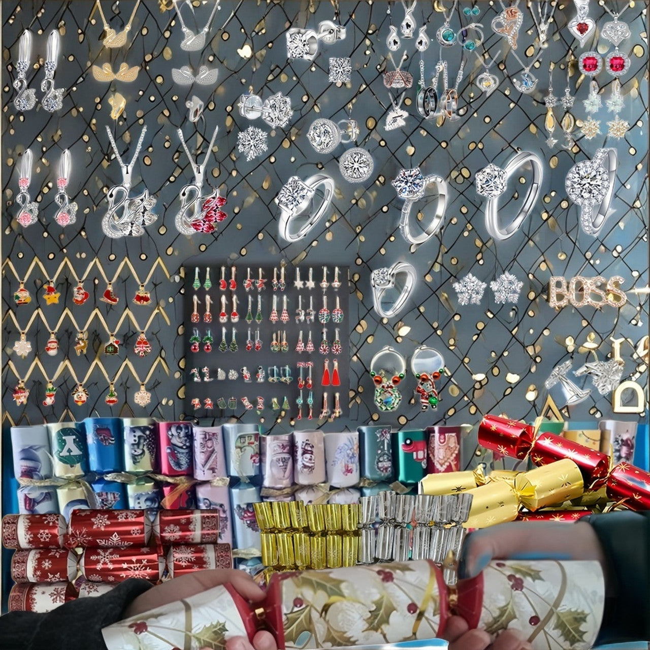 Luxury Jewelry Christmas Crackers – Surprise Random Jewelry