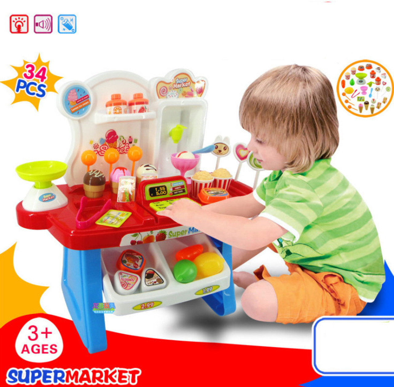 34pcs Kids Super Market play set