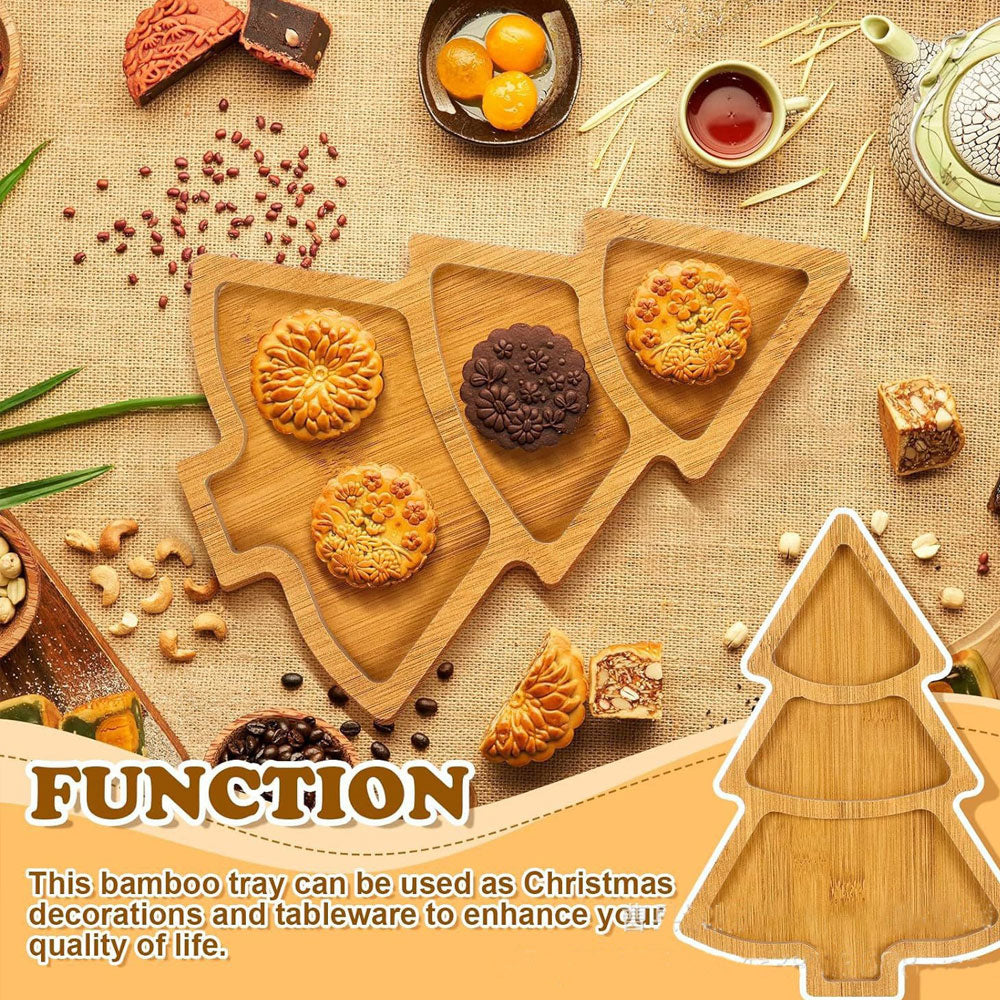 T-Christmas Tree Bamboo Plate 1643