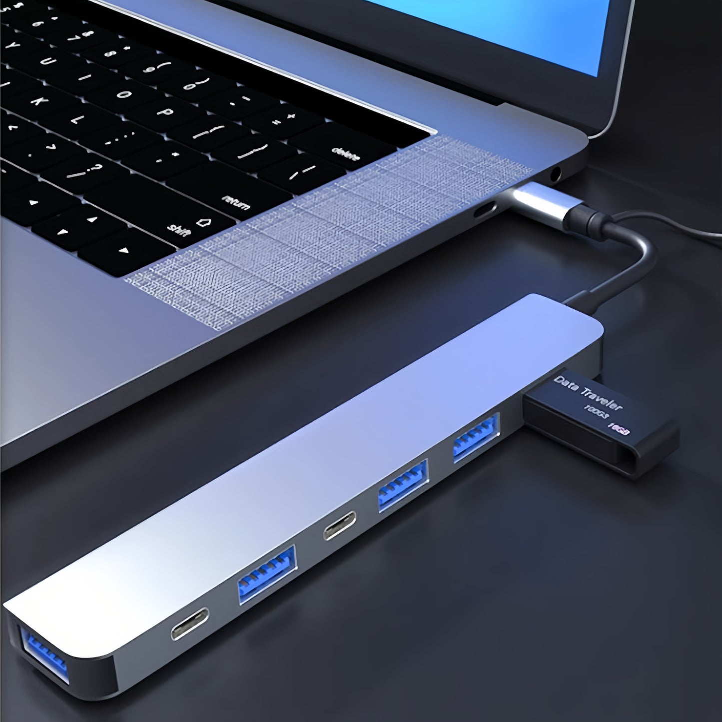 USB C Hub 7 in 1 USB Splitter Multiport Adapter