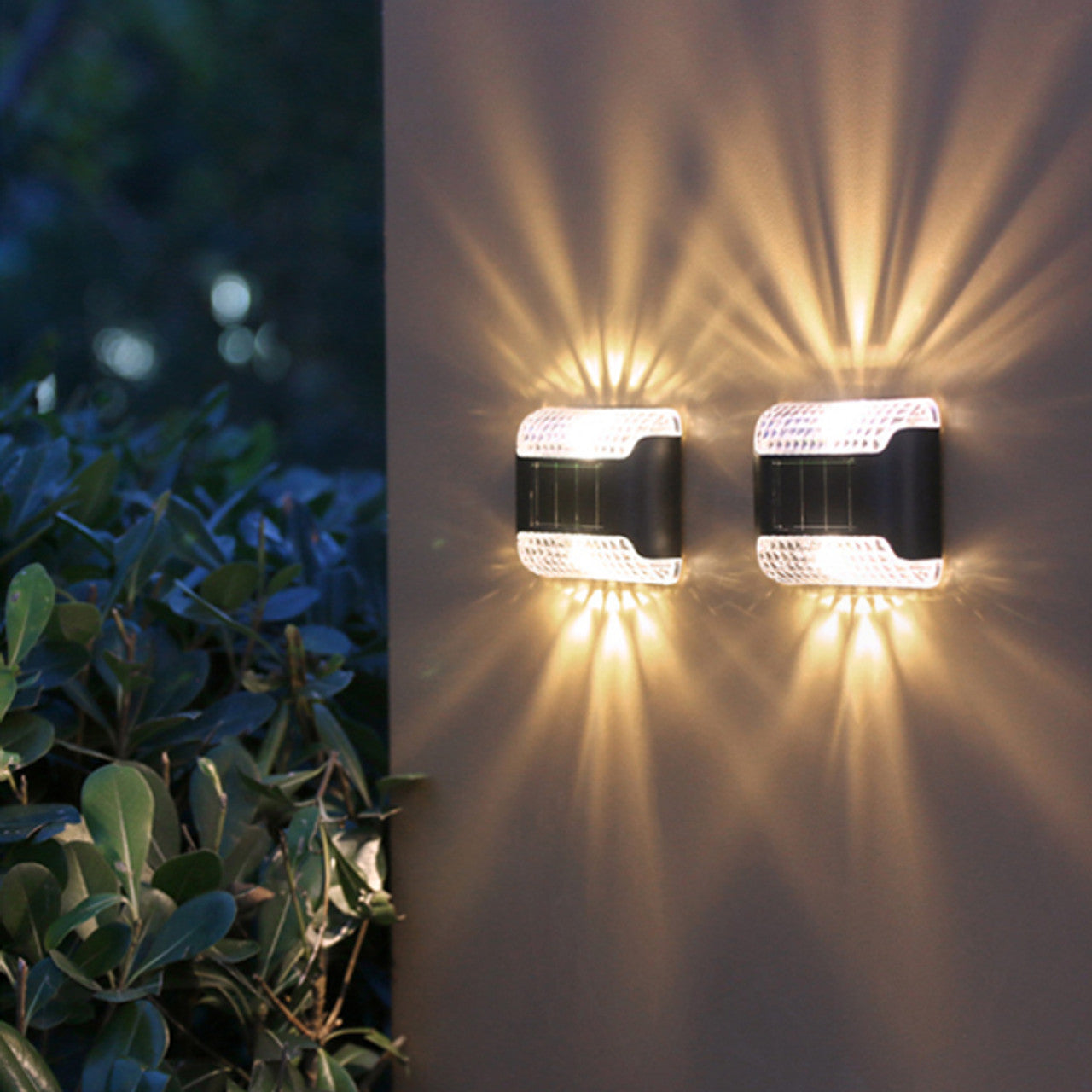 4PC solar lamp waterproof outdoor wall lamp