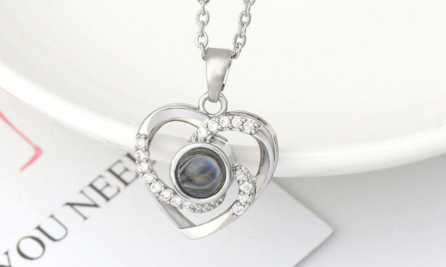 Love Message Heart Projection Necklace