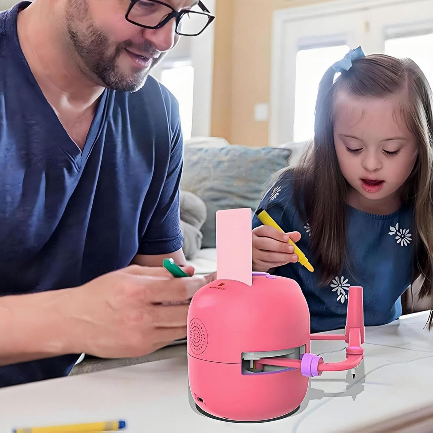 Educational Drawing Robot For Kids With Word Cards Voice Interaction Kids Drawing Robot