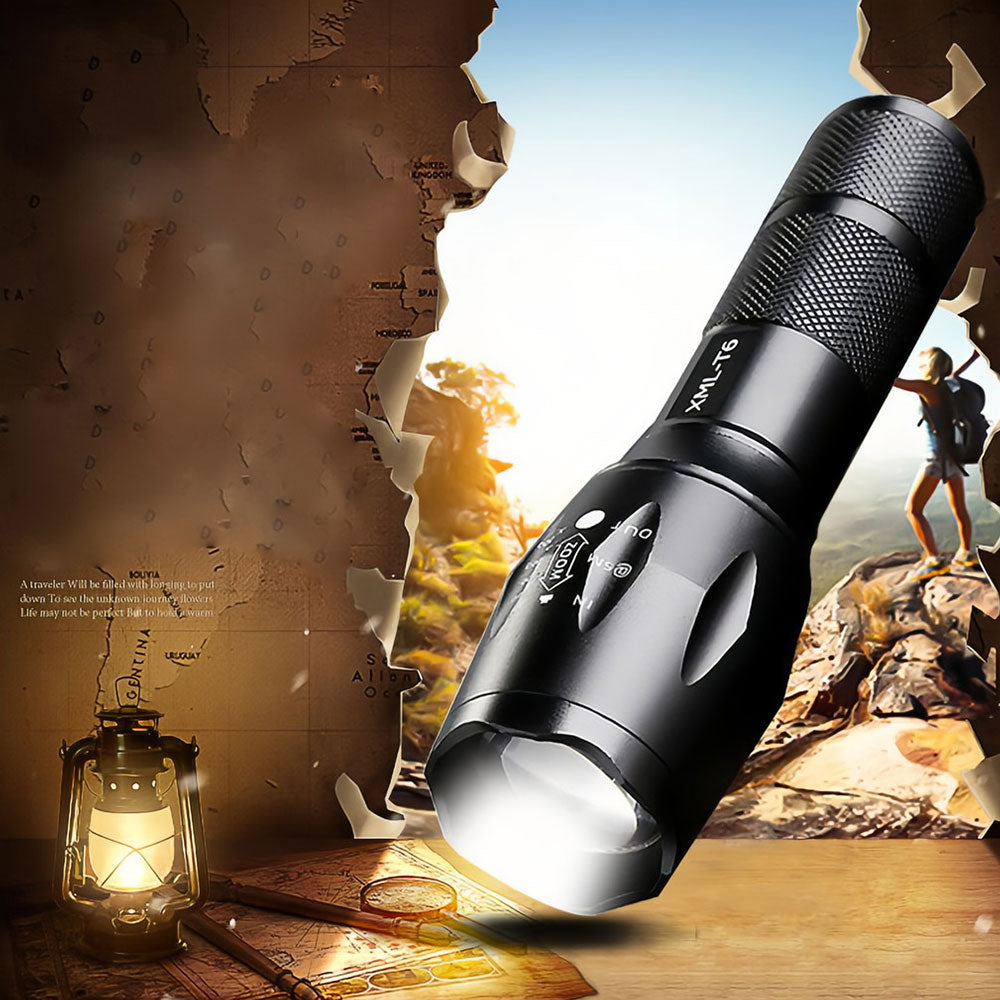 Telescopic Zoom Strong Light LED Light Mini Flashlight
