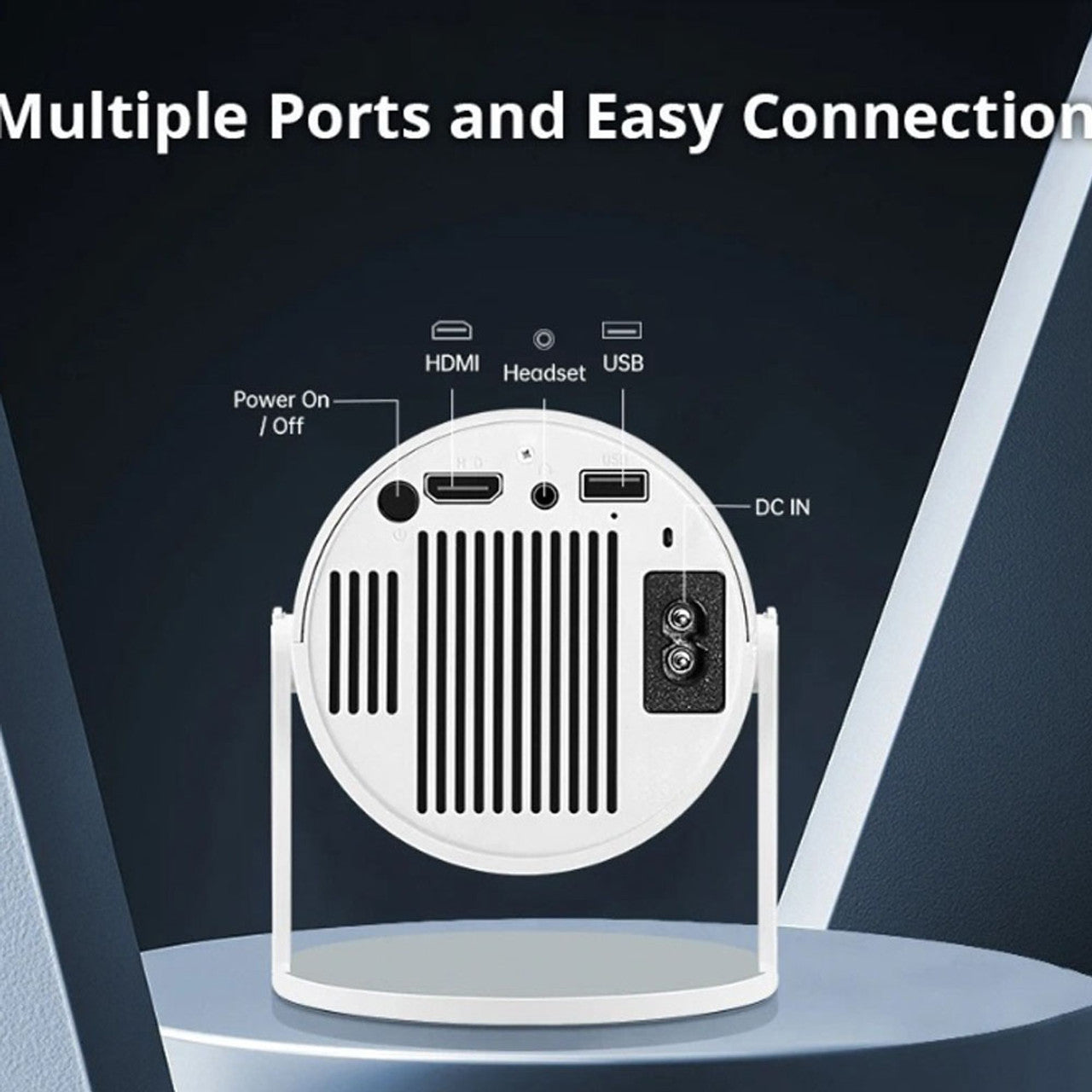 Android 11 F100 Mini Smart Projector Auto Horizontal Correction180°Rotatable