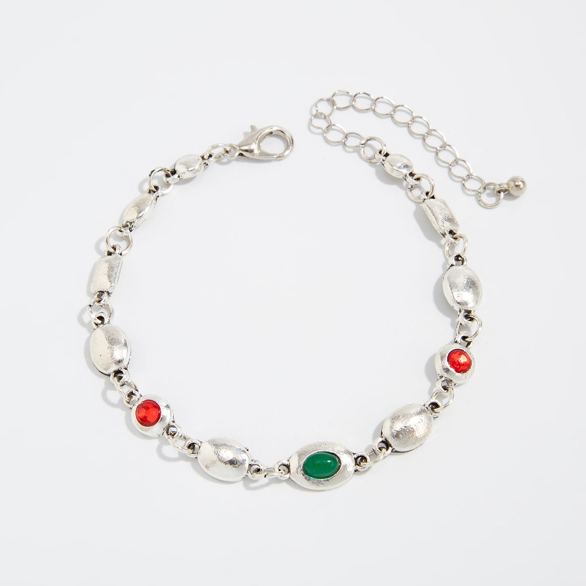 Color Gemstone Acrylic Necklace & Bracelet Set 9764