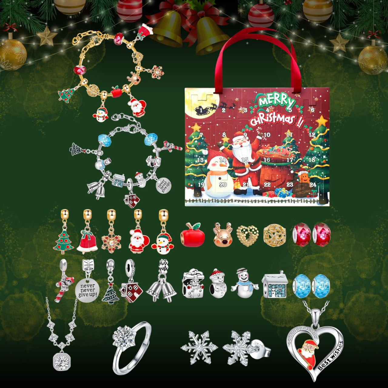 The Ultimate Sparkling Christmas Countdown: A 24-Day Luxury Necklace & Bracelet Advent Calendar
