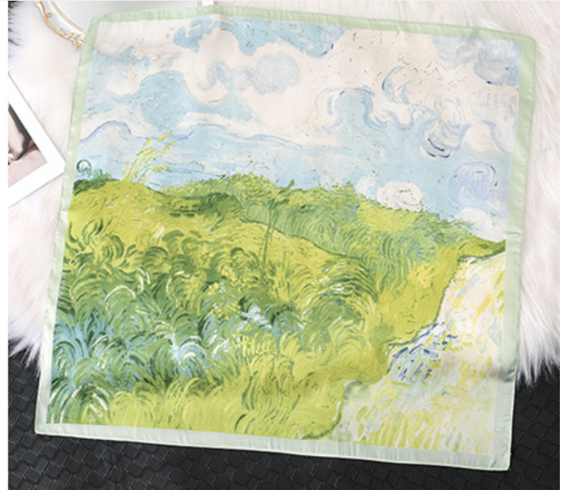 Impression Meadow Silk-Feel Scarf