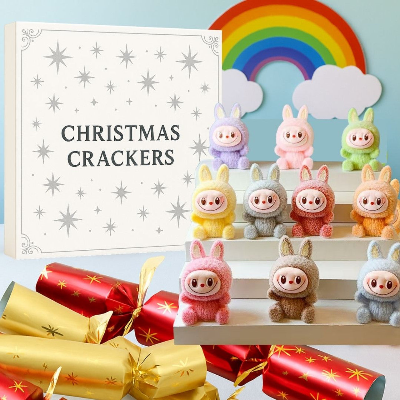 Christmas Crackers with Mini Cuddle Monsters 6pcs