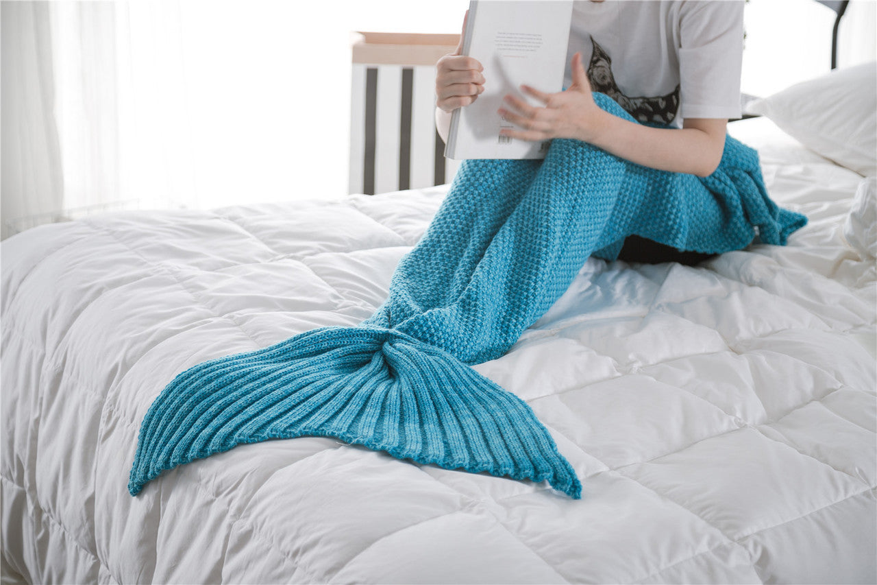 Super Soft Hand Crocheted Mermaid Tail Blanket