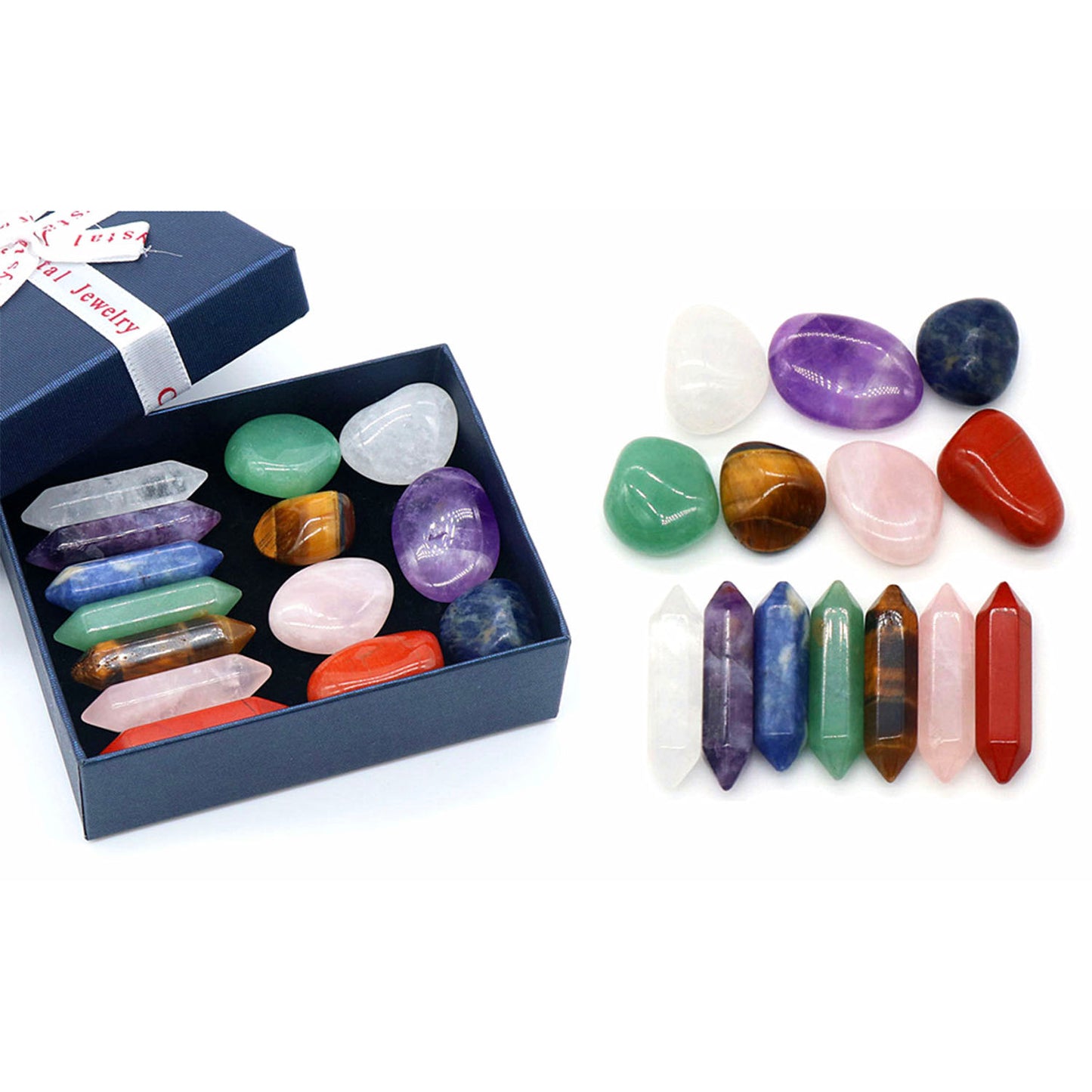 14-Piece Chakra Crystals and Gemstones Set