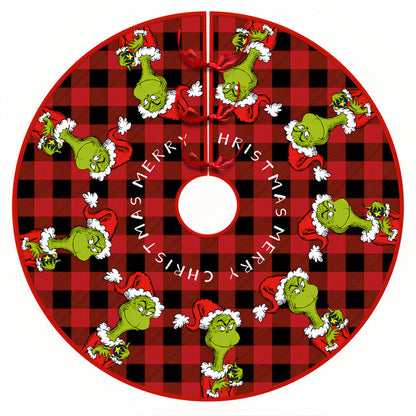 Christmas Tree Skirt Grinch Party Decoration