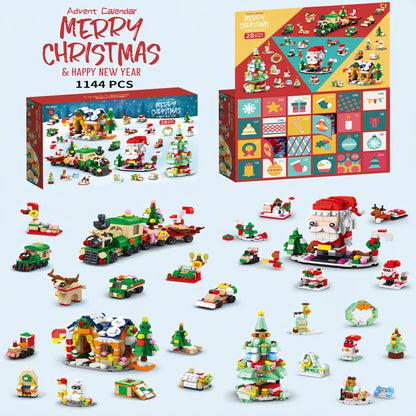 24 Grid DIY Building Block Christmas Calendar Box Countdown