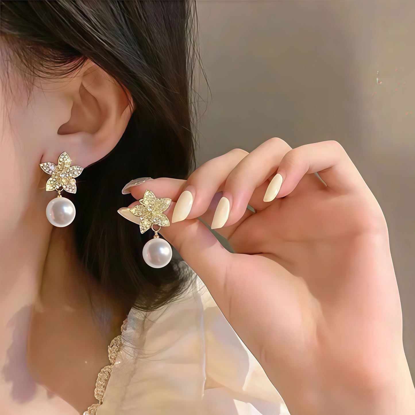 Three -Dimensional Petal earrings Flower Earrings 5915