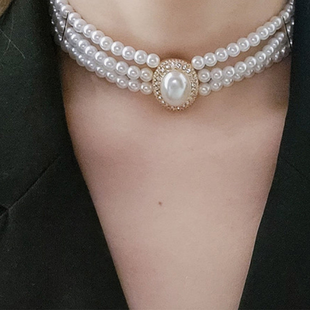 Vintage Multi-layer Pearl Necklace 6242