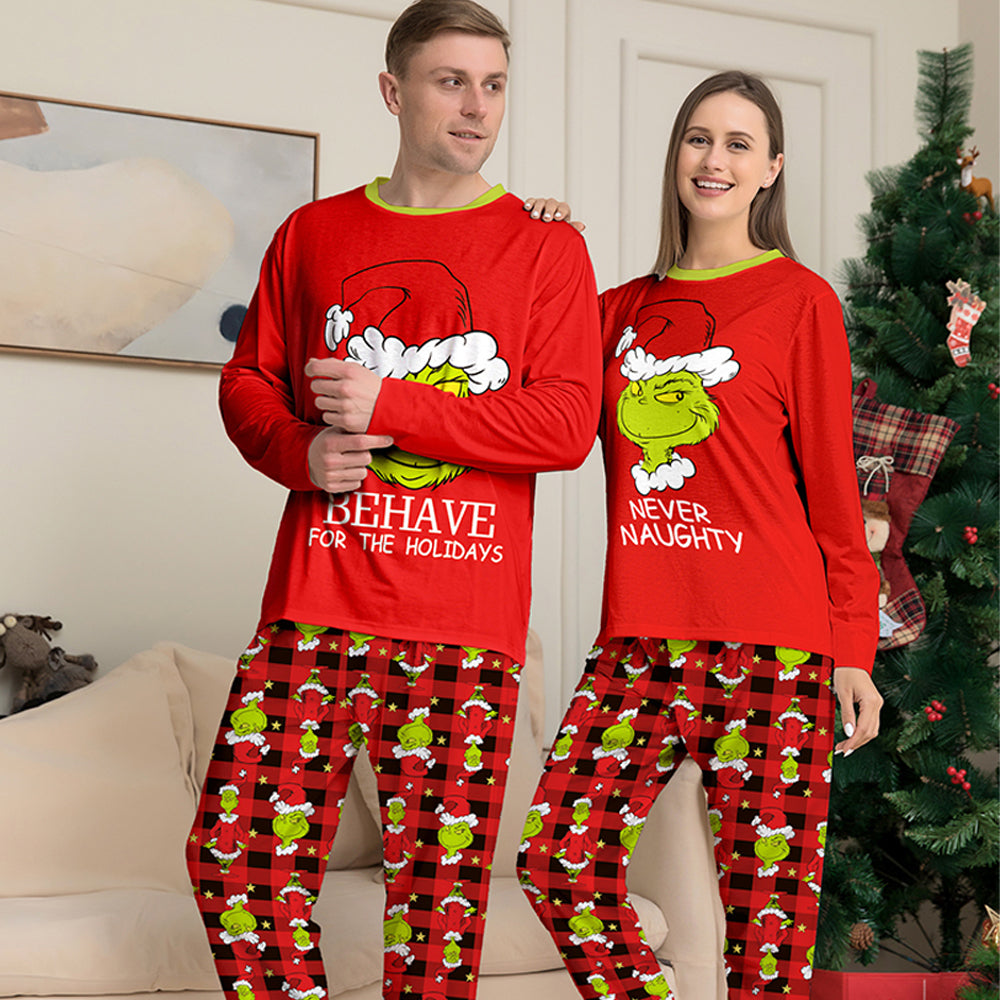 The Grinch Inspired Matching Family Christmas Pyjamas – Soft Cotton Blend, Machine Washable