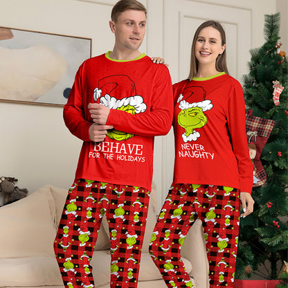The Grinch Inspired Matching Family Christmas Pyjamas – Soft Cotton Blend, Machine Washable