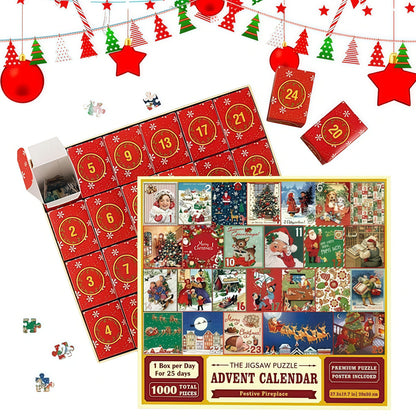 Christmas Countdown Puzzles 1000pcs Christmas Countdown Puzzle Box