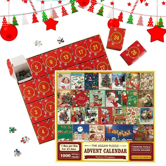 Christmas Countdown Puzzles 1000pcs Christmas Countdown Puzzle Box