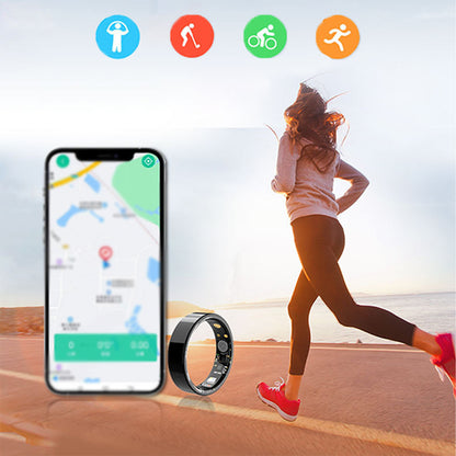 Heart Rate, Blood Oxygen, Sleep Health Monitoring, Exercise Step Counting, Waterproof Smart Ring