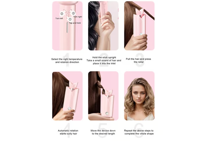 32mm Automatic Ceramic-Coated Hair Curling Iron