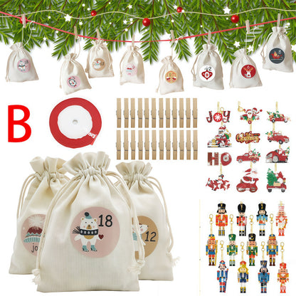 Christmas Countdown Calendar, Diamond Painting Keychain, DIY Handcrafted Creative Christmas Decoration