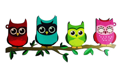 Stained glass effect Window Garden decoration Owl