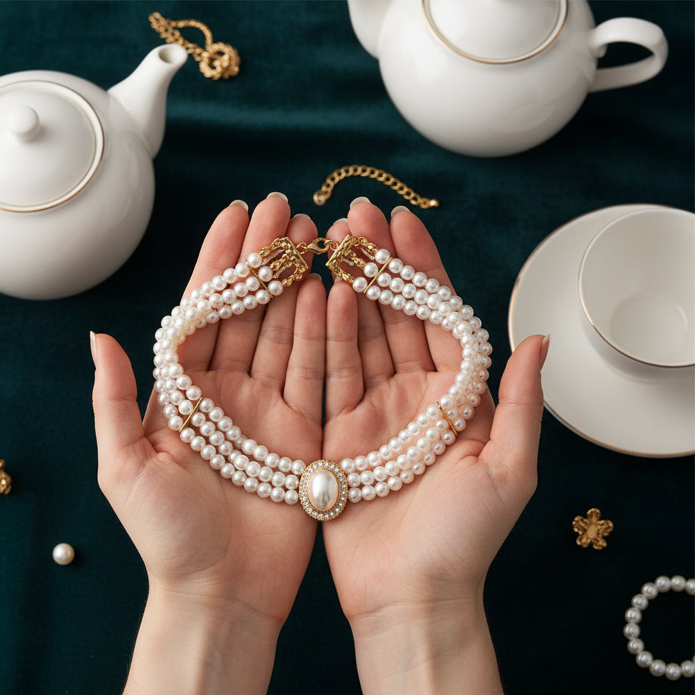 Vintage Multi-layer Pearl Necklace 6242