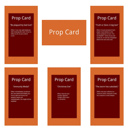 "Trust and betrayal" Game And Jewelry Theme Christmas Crackers