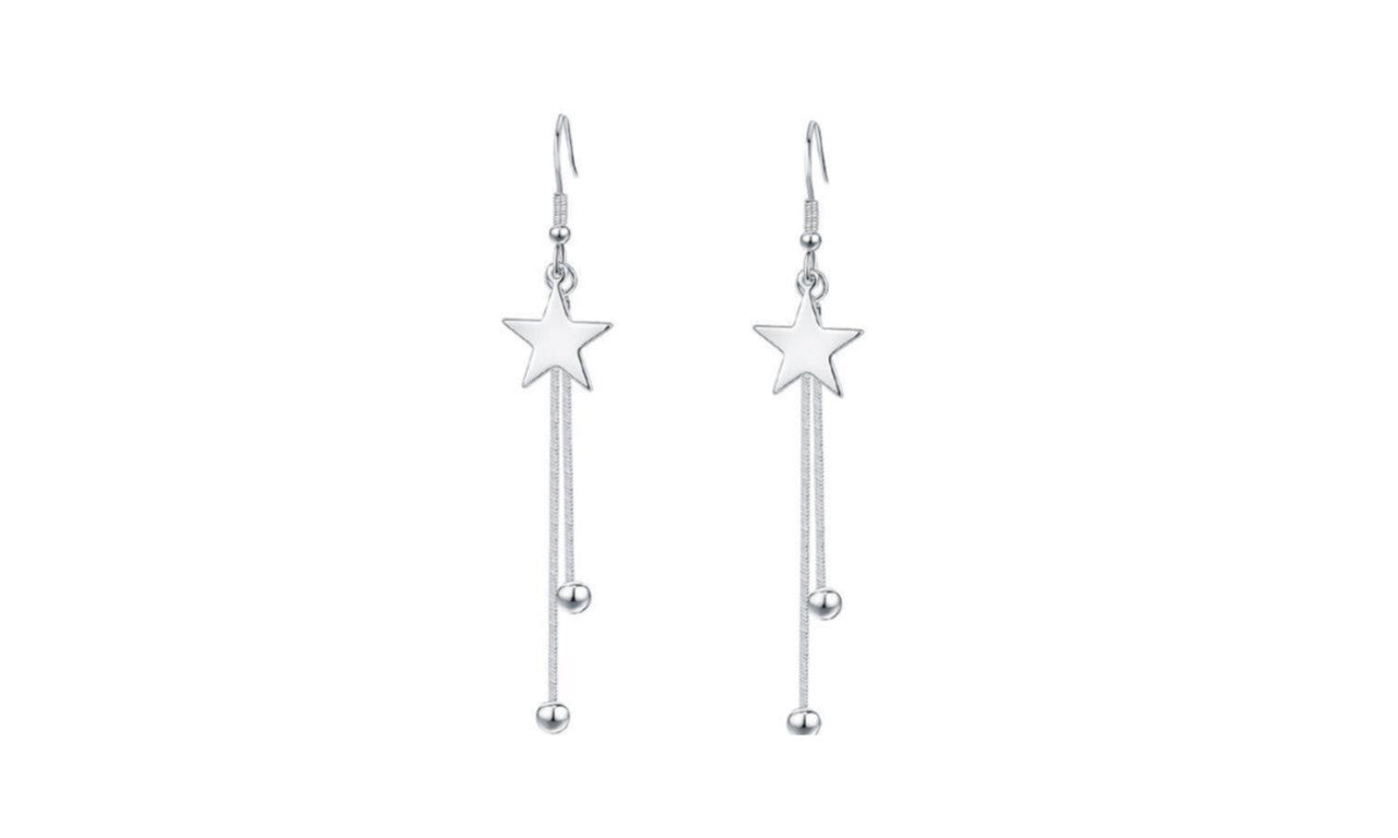 Five-pointed Star Medium And Long Tassel Earrings