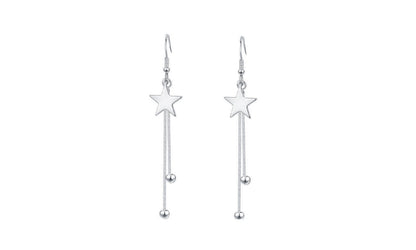 Five-pointed Star Medium And Long Tassel Earrings