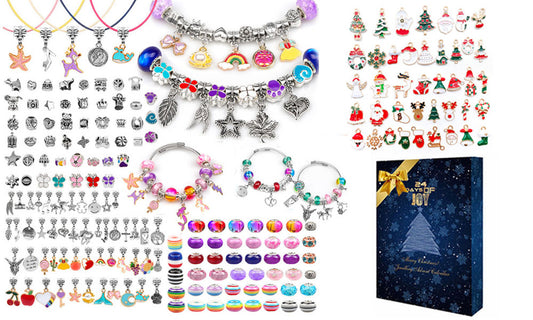 Advent Calendar For Girls DIY Jewellery Bracelet Making Set 24 Days Countdown Gifts