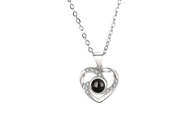 Love Message Heart Projection Necklace