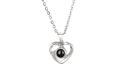 Love Message Heart Projection Necklace