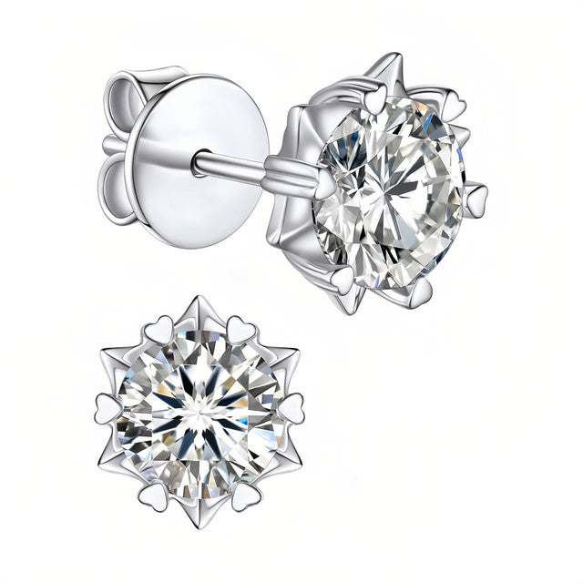 Women Moissanite Element Earrings 8599