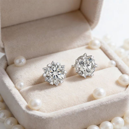 Women Moissanite Element Earrings 8599