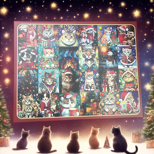 Christmas Miao Fun Countdown Puzzle Blind Box - 1008 pieces Dream Journey