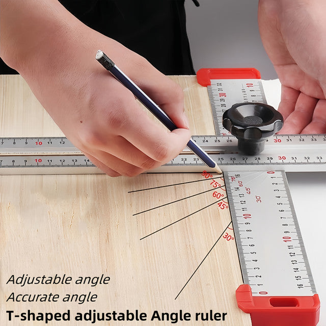 Precision T-Square Ruler With Adjustable Slide