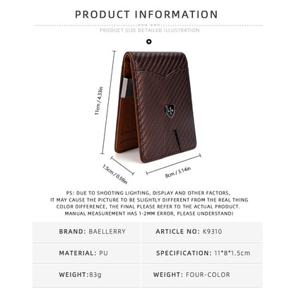 Bi-Fold Carbon Fiber Wallet