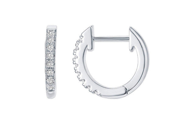 Minimalist Diamond Huggie Hoop Earrings 6312