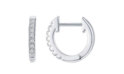 Minimalist Diamond Huggie Hoop Earrings 6312